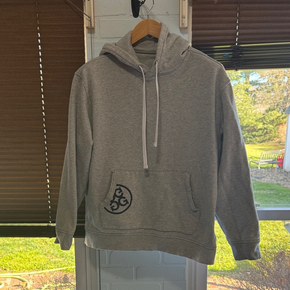 G/FORE Gray Hoodie with Navy Logo